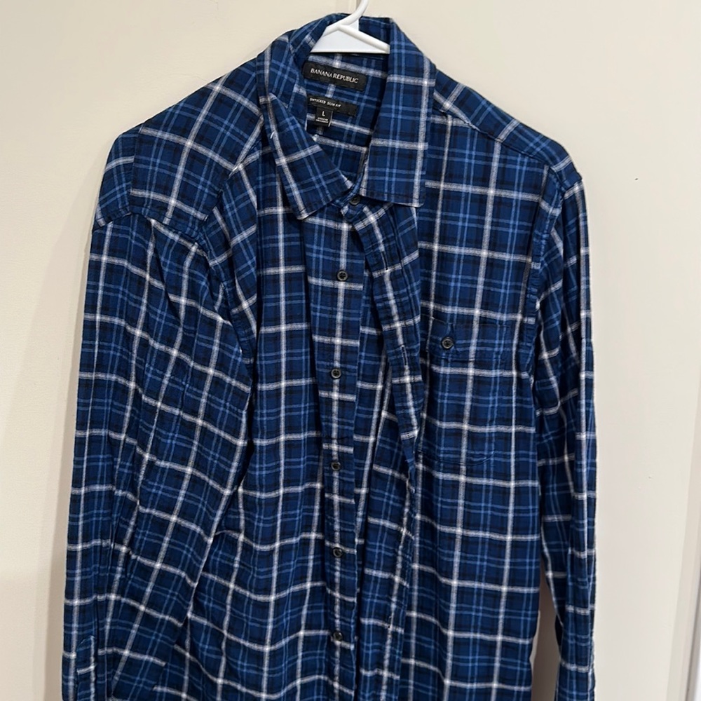 Banana republic untucked slim fit flannel